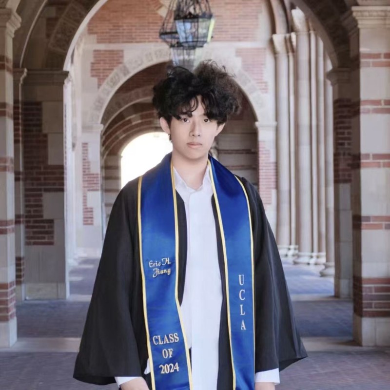 Eric in graduation regalia at UCLA